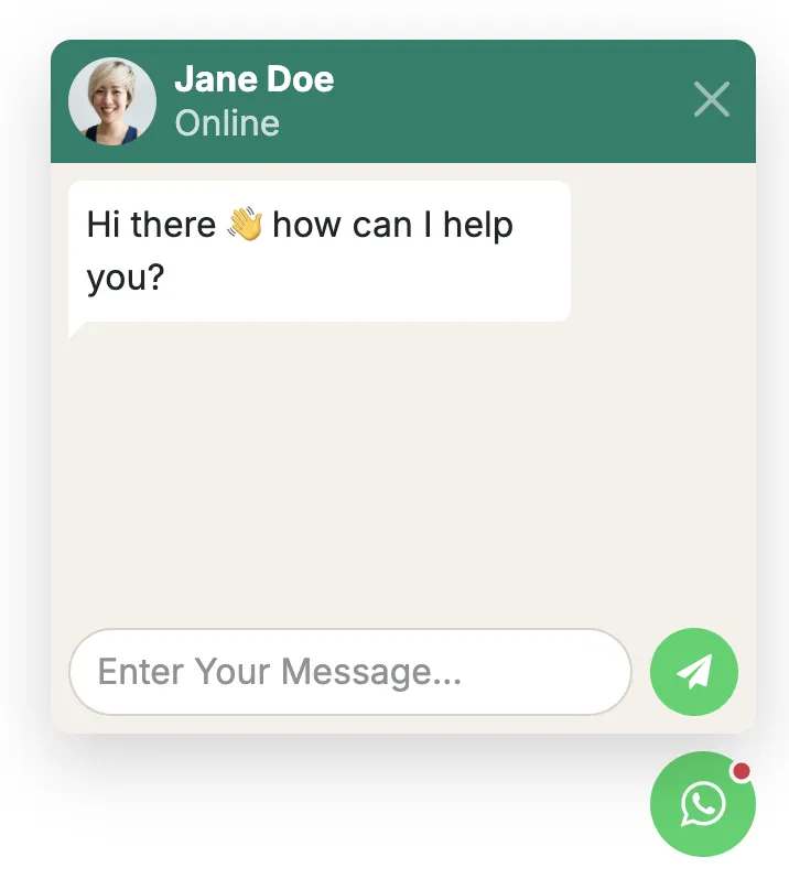 WhatsApp Snippet for Odoo